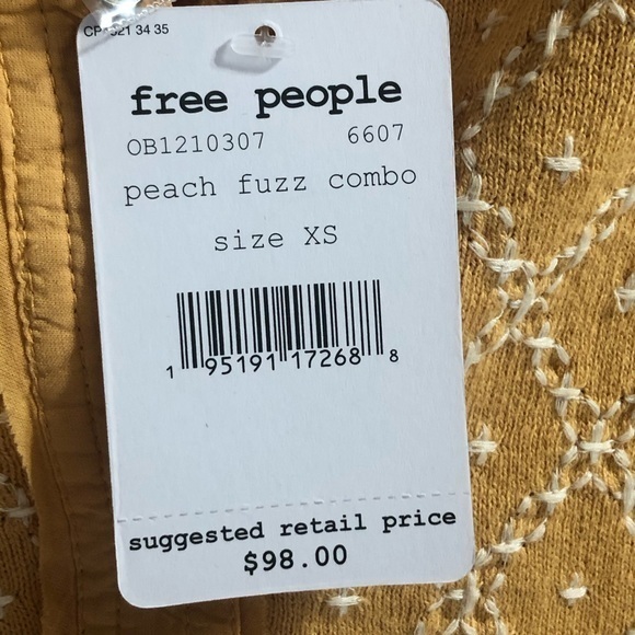 🛍️🛍️SOLD Free people peach fuzz Henley high/low - Picture 5 of 6